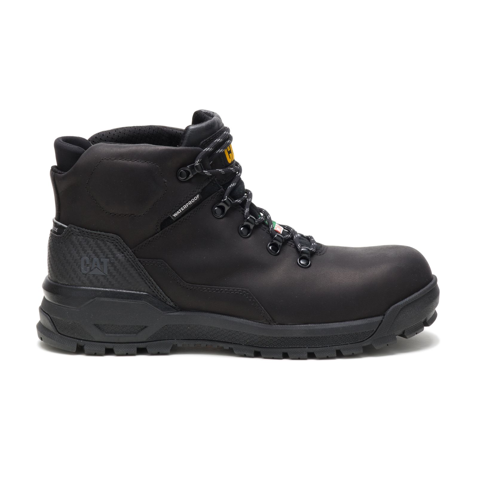 Caterpillar Boots Sale - Caterpillar Kinetic Ice+ Waterproof Thinsulate™ Composite Toe Csa Mens Work Boots Black (074361-PHM)